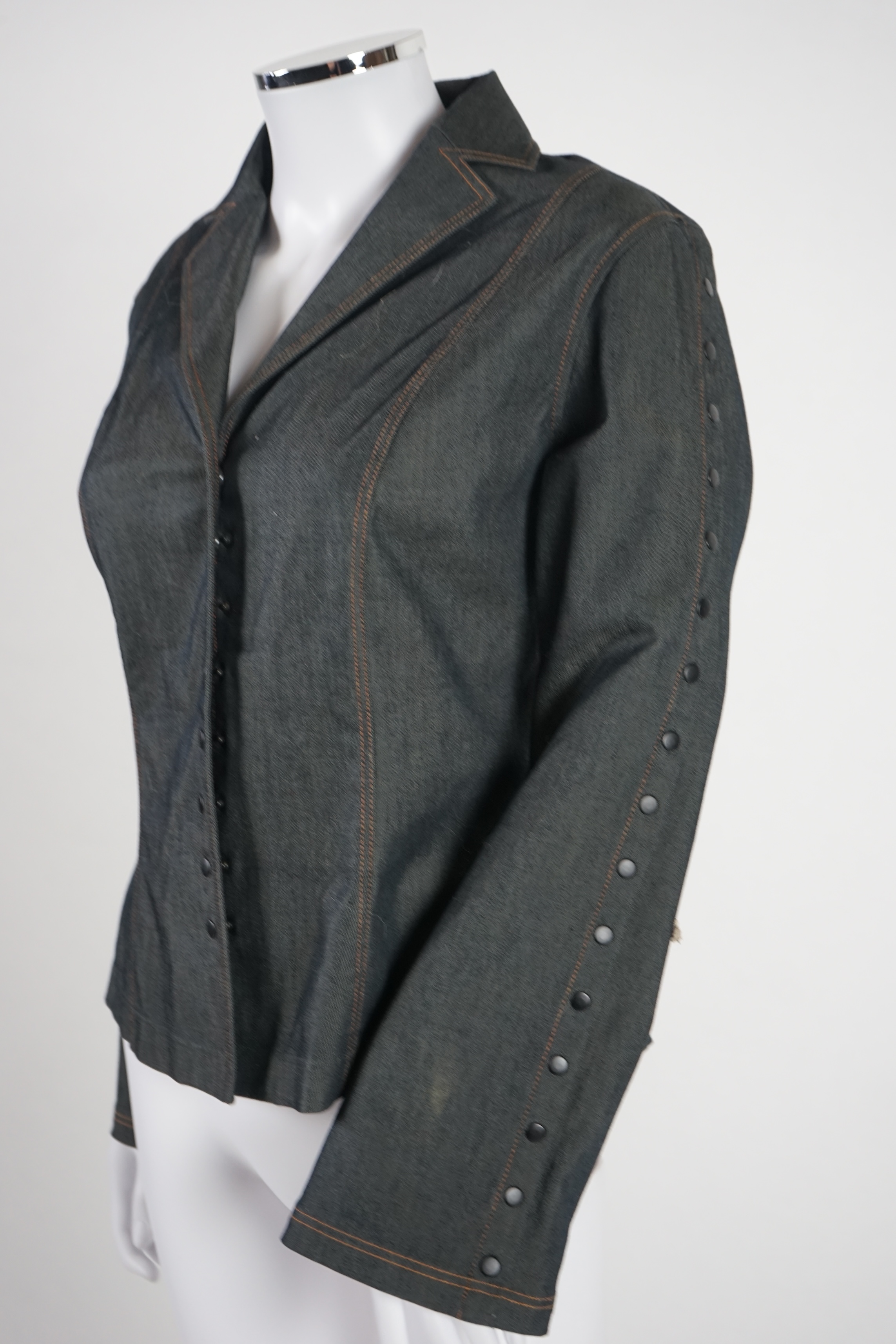 Two Anne Fontaine lady's jackets and a black top. Approx sizes 14-16 Proceeds to Happy Paws Puppy Rescue
